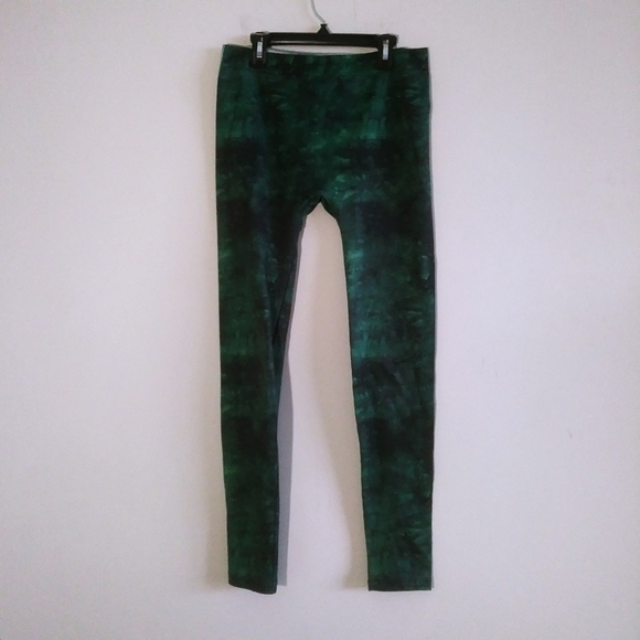 Dex Woman Green & Black Leggings Medium - Picture 8 of 11